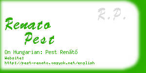 renato pest business card